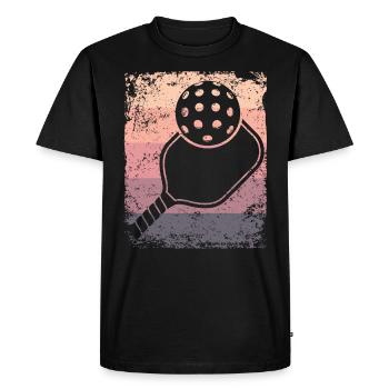 Équipe de pickleball rétro du Wiffleball Club - T-shirt Premium bio Homme - noir - Devant - Nico (187cm)