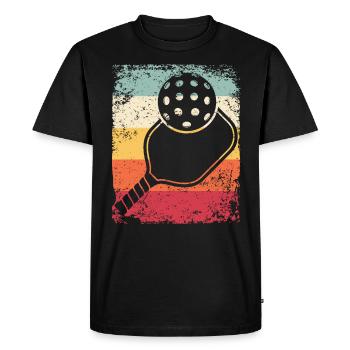 Équipe de pickleball rétro du Wiffleball Club - T-shirt Premium bio Homme - noir - Devant - Nico (187cm)