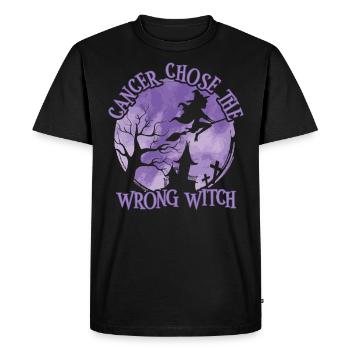 Cancer chose the witch Hodgkin's lymphoma - Men's Premium Organic T-Shirt - black - Front - Nico (187cm)