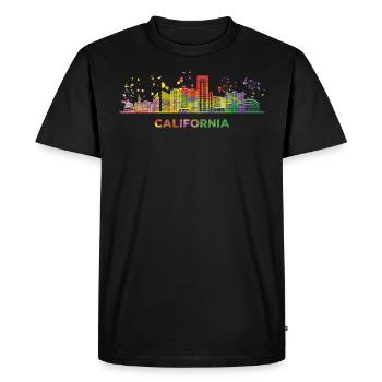 California Skyline California - Men's Premium Organic T-Shirt - black - Front - Nico (187cm)