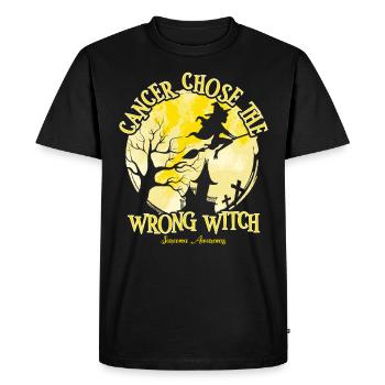Sensibilisation au sarcome jaune de la sorcière cancéreuse - T-shirt Premium bio Homme - noir - Devant - Nico (187cm)