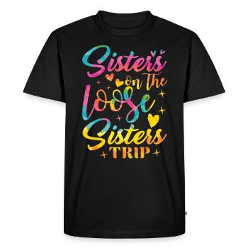 Vacation Sister Travel Funny Sister Trip - Men's Premium Organic T-Shirt - black - Front - Nico (187cm)