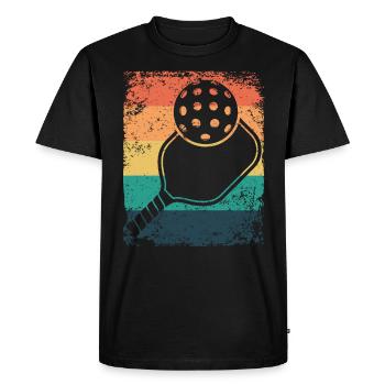 Équipe de pickleball rétro du Wiffleball Club - T-shirt Premium bio Homme - noir - Devant - Nico (187cm)