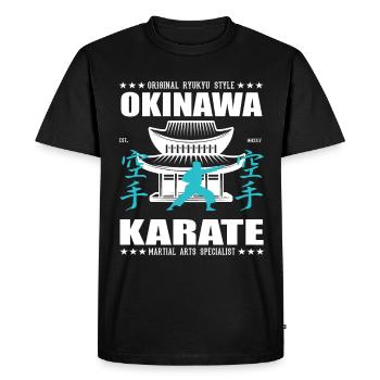 conception d’arts martiaux Karate-Do cool avec kanji - T-shirt Premium bio Homme - noir - Devant - Nico (187cm)