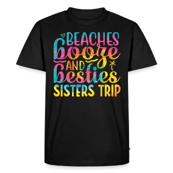 Vacation Sister Travel Funny Sister Trip - Men's Premium Organic T-Shirt - black - Front - Nico (187cm)