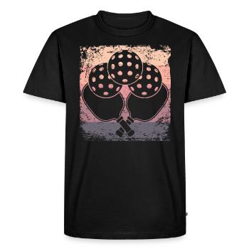 Équipe de pickleball rétro du Wiffleball Club - T-shirt Premium bio Homme - noir - Devant - Nico (187cm)
