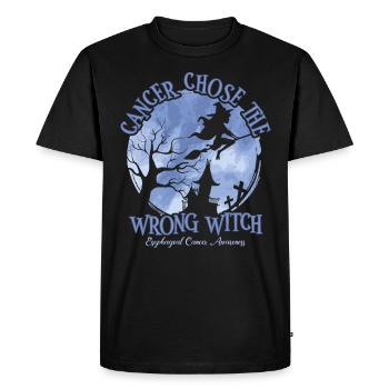 Cancer Sorcière Pervenche Œsophagienne - T-shirt Premium bio Homme - noir - Devant - Nico (187cm)