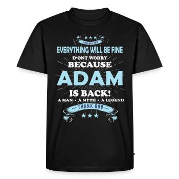 Tout ira bien Adam est de retour - T-shirt Premium bio Homme - noir - Devant - Nico (187cm)