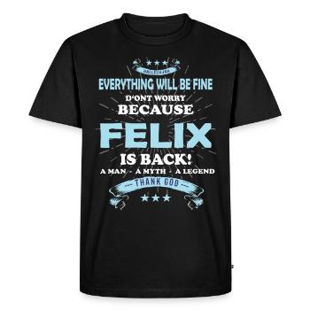 Everything will be fine Felix Is back - Men's Premium Organic T-Shirt - black - Front - Nico (187cm)