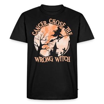 Cancer Pêche sorcière Cancer de l’utérus - T-shirt Premium bio Homme - noir - Devant - Nico (187cm)