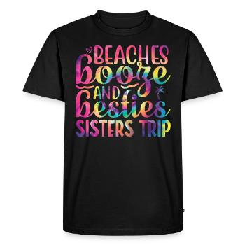 Vacation Sister Travel Funny Sister Trip - Men's Premium Organic T-Shirt - black - Front - Nico (187cm)