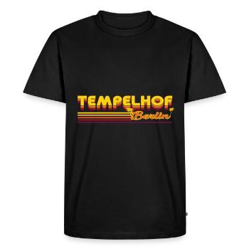 cool Tempelhof Berlin district design - Men's Premium Organic T-Shirt - black - Front - Nico (187cm)
