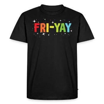Fri Yay Enseignants Ambiance du week-end de l’école - T-shirt Premium bio Homme - noir - Devant - Nico (187cm)