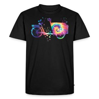 Vélo lourd Vélo cargo Vélo cargo Vélo cargo - T-shirt Premium bio Homme - noir - Devant - Nico (187cm)