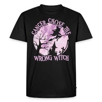 Cancer, Sorcière, Orchidée, Cancer Des Testicules - T-shirt Premium bio Homme - noir - Devant - Nico (187cm)