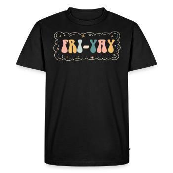 Fri Yay Enseignants Ambiance du week-end de l’école - T-shirt Premium bio Homme - noir - Devant - Nico (187cm)