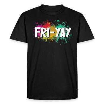 Fri Yay Enseignants Ambiance du week-end de l’école - T-shirt Premium bio Homme - noir - Devant - Nico (187cm)