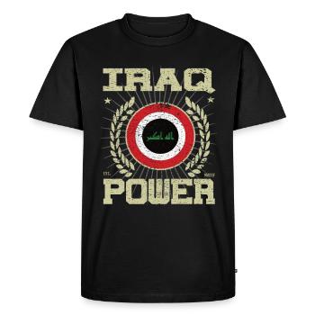 Cool Irak, Design - T-shirt Premium bio Homme - noir - Devant - Nico (187cm)
