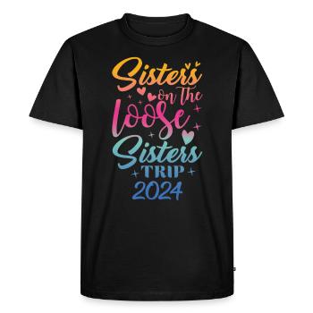 Sisters On The Loose Girls Reunion Trip - Men's Premium Organic T-Shirt - black - Front - Nico (187cm)