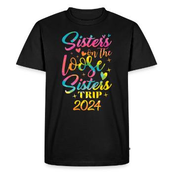Sisters On The Loose Girls Reunion Trip - Men's Premium Organic T-Shirt - black - Front - Nico (187cm)