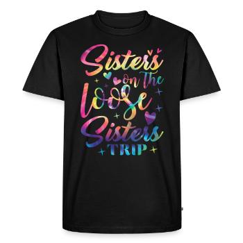 Sisters On The Loose Girls Reunion Trip - Men's Premium Organic T-Shirt - black - Front - Nico (187cm)