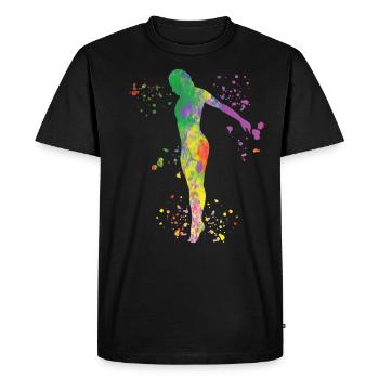 Plongée Plongée Plongée synchronisée - T-shirt Premium bio Homme - noir - Devant - Nico (187cm)