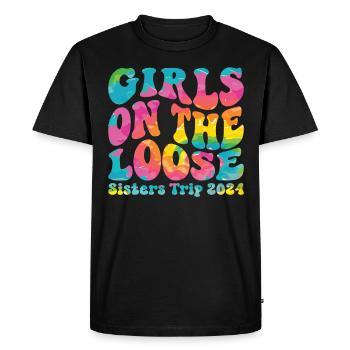 Sisters On The Loose Girls Reunion Trip - Men's Premium Organic T-Shirt - black - Front - Nico (187cm)