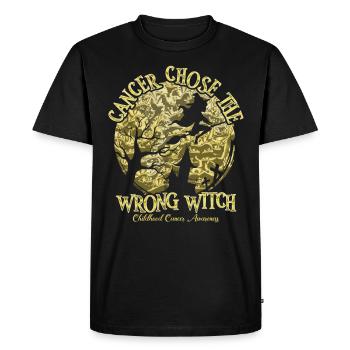 Cancer Sorcière Doré Cancer Enfance - T-shirt Premium bio Homme - noir - Devant - Nico (187cm)