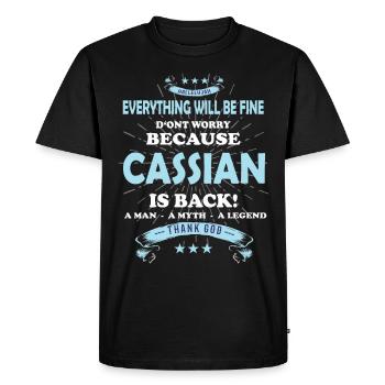 Everything will be fine Niklas Is back - Men's Premium Organic T-Shirt - black - Front - Nico (187cm)