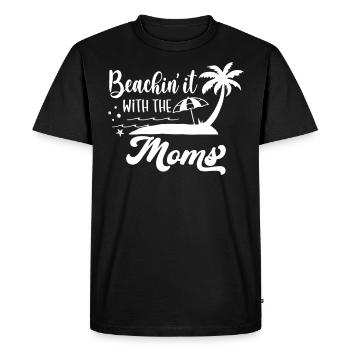 Vacances à la plage avec les mères le week-end - T-shirt Premium bio Homme - noir - Devant - Nico (187cm)