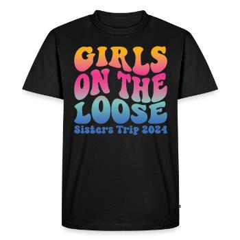 Sisters On The Loose Girls Reunion Trip - Men's Premium Organic T-Shirt - black - Front - Nico (187cm)