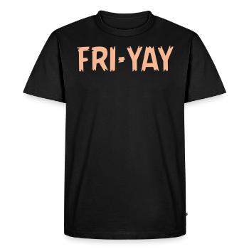Fri Yay Enseignants Ambiance du week-end de l’école - T-shirt Premium bio Homme - noir - Devant - Nico (187cm)