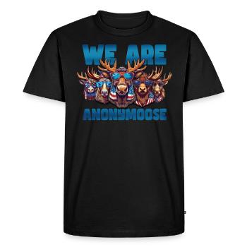 Nous sommes Anonymoose Cool Moose - T-shirt Premium bio Homme - noir - Devant - Nico (187cm)