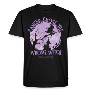 Cancer Sorcière Lavande Sensibilisation au cancer - T-shirt Premium bio Homme - noir - Devant - Nico (187cm)