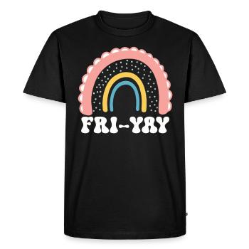 Fri Yay Enseignants Ambiance du week-end de l’école - T-shirt Premium bio Homme - noir - Devant - Nico (187cm)