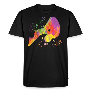 Plongée Plongée synchronisée - T-shirt Premium bio Homme - noir - Devant - Nico (187cm)