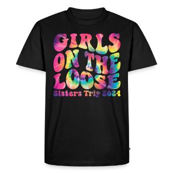 Sisters On The Loose Girls Reunion Trip - Men's Premium Organic T-Shirt - black - Front - Nico (187cm)