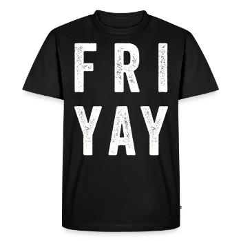 Fri Yay Enseignants Ambiance du week-end de l’école - T-shirt Premium bio Homme - noir - Devant - Nico (187cm)