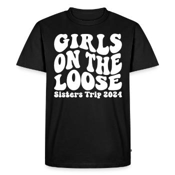 Sisters On The Loose Girls Reunion Trip - Men's Premium Organic T-Shirt - black - Front - Nico (187cm)