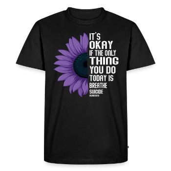 Sensibilisation à la prévention du suicide - T-shirt Premium bio Homme - noir - Devant - Nico (187cm)