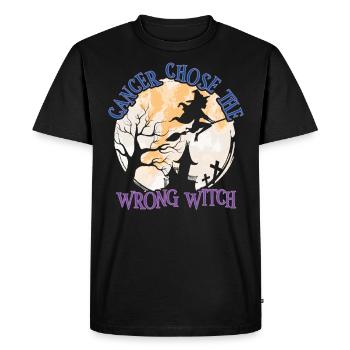 Cancer, Sorcière, Calendula, Cancer de la vessie - T-shirt Premium bio Homme - noir - Devant - Nico (187cm)