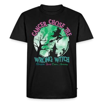 Cancer Sorcière Cancer du sein métastatique - T-shirt Premium bio Homme - noir - Devant - Nico (187cm)