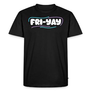 Fri Yay Enseignants Ambiance du week-end de l’école - T-shirt Premium bio Homme - noir - Devant - Nico (187cm)