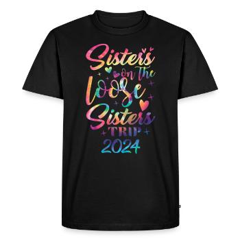 Sisters On The Loose Girls Reunion Trip - Men's Premium Organic T-Shirt - black - Front - Nico (187cm)
