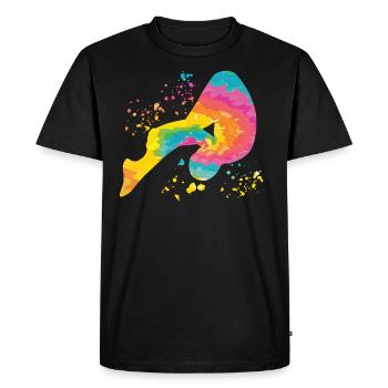 Plongée Plongée synchronisée - T-shirt Premium bio Homme - noir - Devant - Nico (187cm)