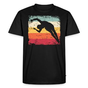 Plongeon, Saut artistique, Plongeon synchronisé - T-shirt Premium bio Homme - noir - Devant - Nico (187cm)