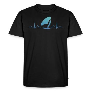 Ailes Surfer Wingsurfing Ailes Rétro Foil - T-shirt Premium bio Homme - noir - Devant - Nico (187cm)