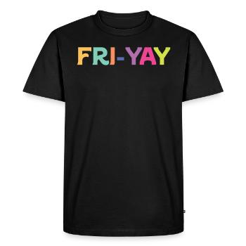 Fri Yay Enseignants Ambiance du week-end de l’école - T-shirt Premium bio Homme - noir - Devant - Nico (187cm)