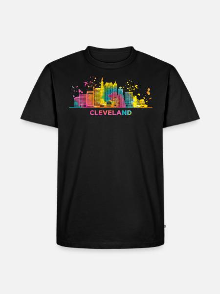 Clevelander Skyline Cleveland - Men's Premium Organic T-Shirt - black
