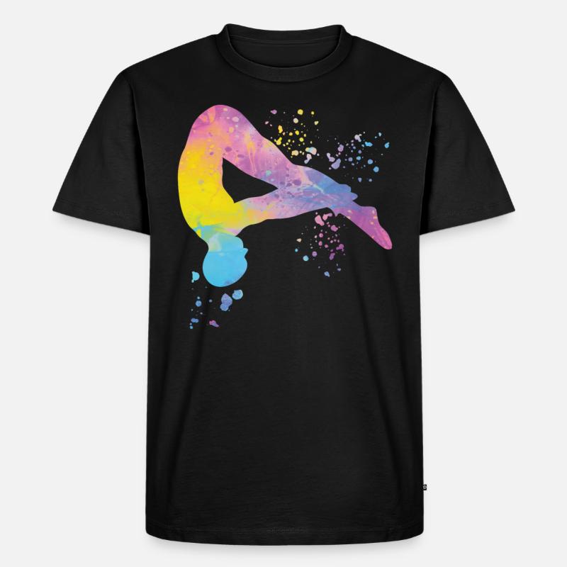Turmspringen Synchronspringen Kunstspringen - Männer Premium Bio T-Shirt - Schwarz